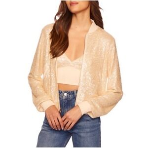 NWT‎ Susana Monaco Sequin Bomber
Jacket Belgian Creme Sz Large
$258